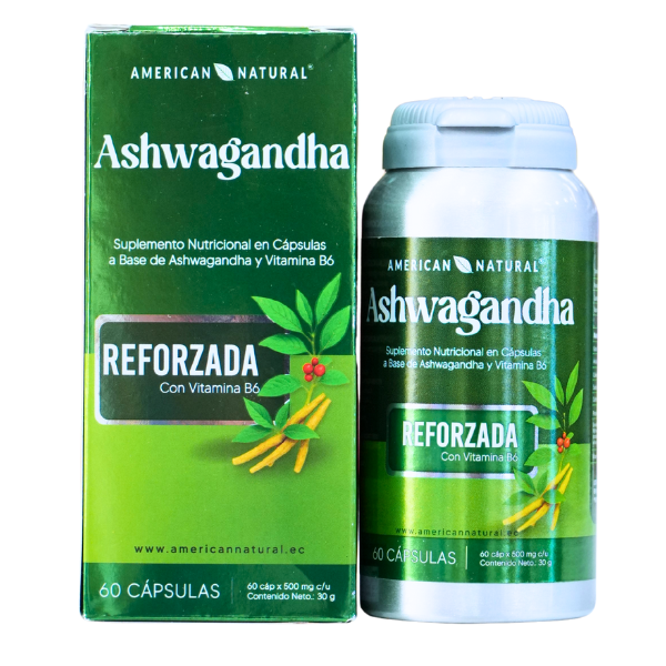 ASHWAGANDHA + VIT B6 + 60 CAP – AMERICAN NATURAL