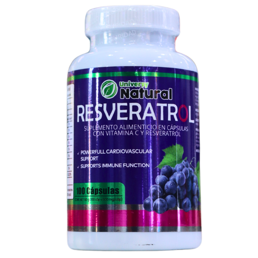 RESVERATROL 100 CÁPSULAS – UNIVERSY NATURAL
