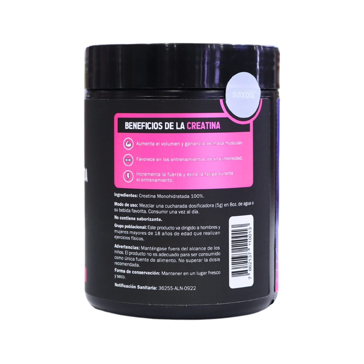 CREATINA MONOHIDRATADA 400GR – SAXOFIT - Imagen 2