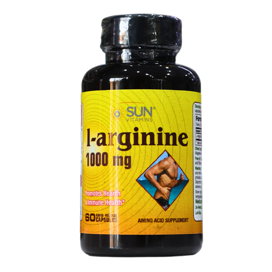 L-ARGININE 1000 MG 60 CAPSULES – SUN VITAMINS