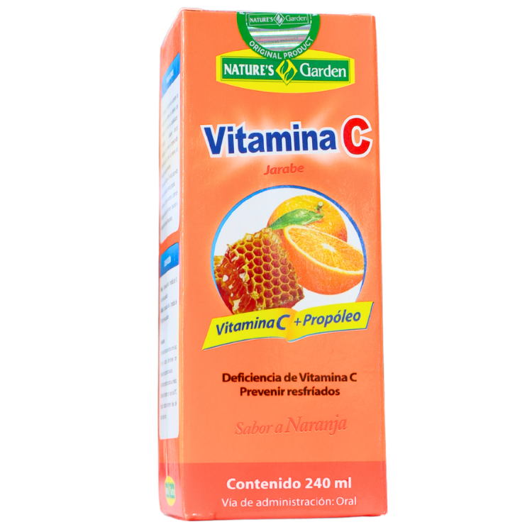 VITAMINA C + PROPÓLEO 240 ML NARANJA – NATURES GARDEN