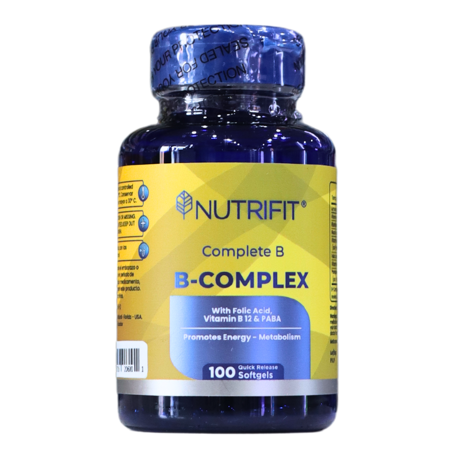 B COMPLEX 100 SOFTGELS – NUTRIFIT
