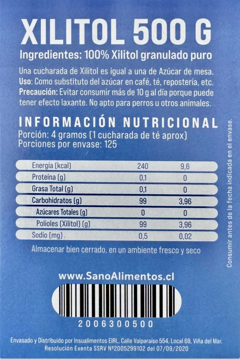 XILITOL – 500 g U12533 - Imagen 2