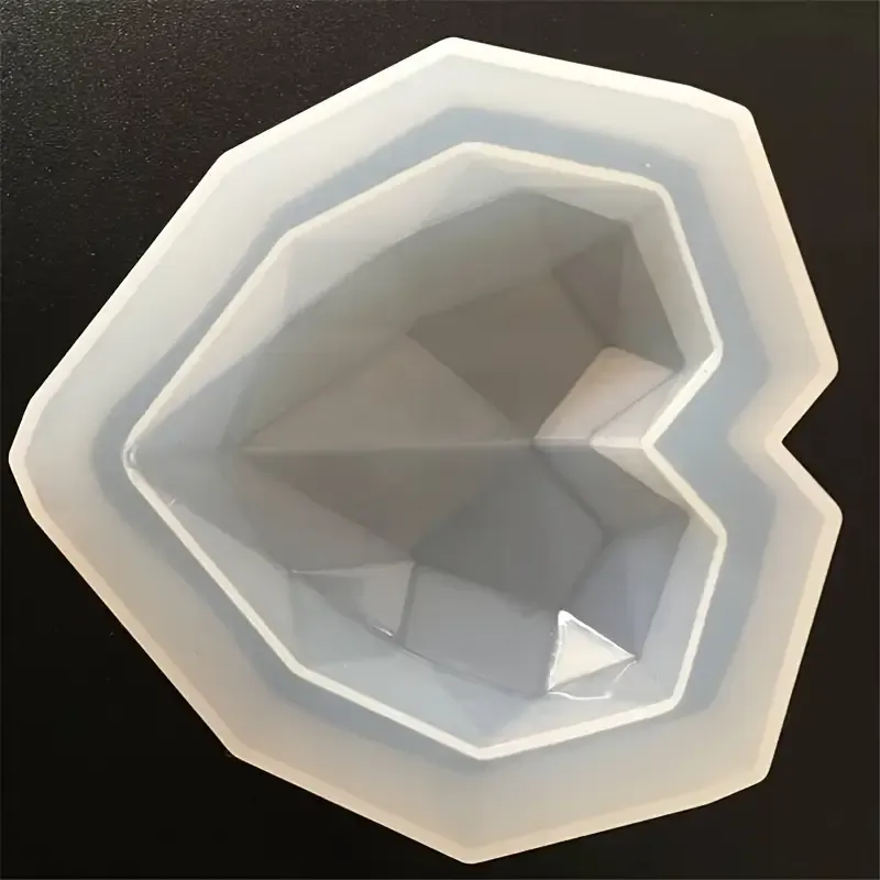 MOLDE JABÓN Y VELA CORAZÓN GEOMETRICA 3D U12103 - Imagen 2