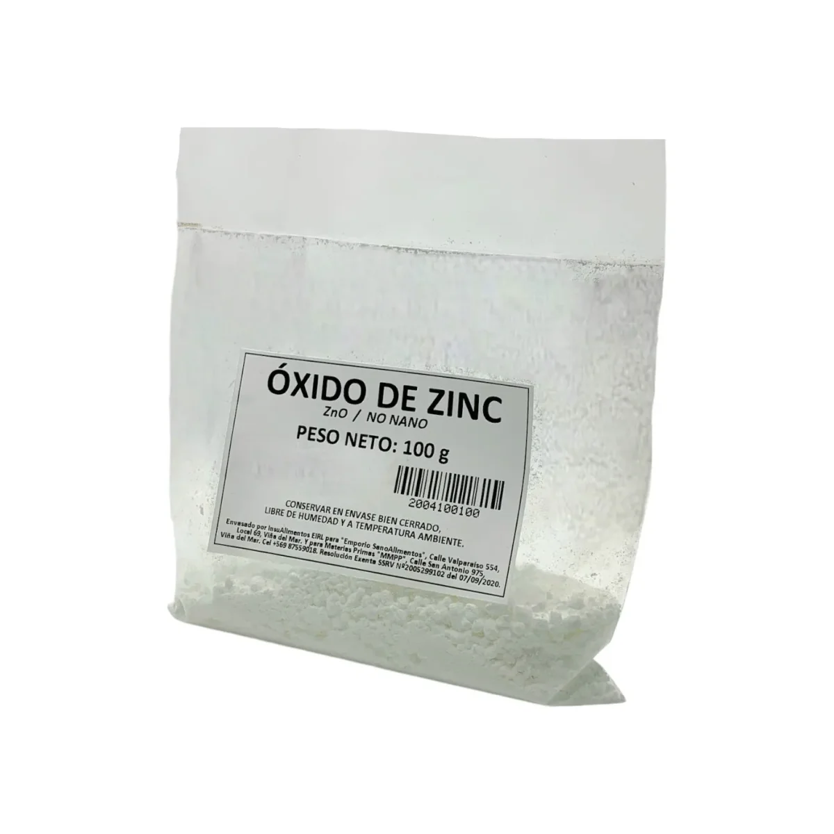ÓXIDO DE ZINC – 100 g U12593